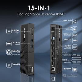 Wavlink Displaylink Docking Station USB C 15 in 1 