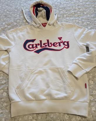 felpa Carlsberg bianca