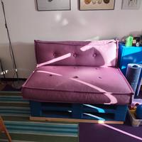 Divano futon con pallet
