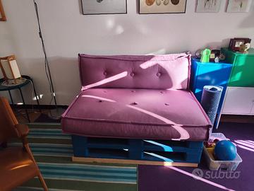 Divano futon con pallet