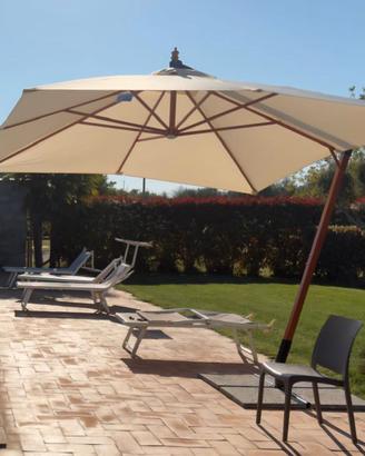 Ombrellone 3x3 3x4 Palo laterale in Legno di Abete