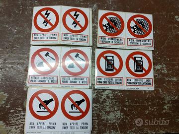 Etichette di sicurezza per impianti elettrici