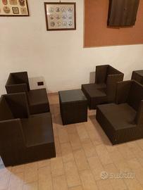Salottino da giardino in rattan RIVERSIDE