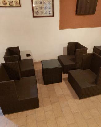 Salottino da giardino in rattan RIVERSIDE