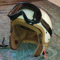 CASCO JET VINTAGE  + OCCHIALONI BARUFFALDI