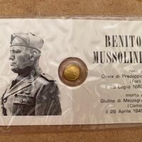 Monete commemorative B. Mussolini oro 8Kt