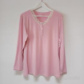 pigiama donna estivo manica rosa lunga Tg.L