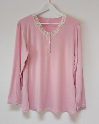 pigiama donna estivo manica rosa lunga Tg.L