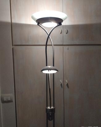 Lampada terra piantana doppia luce 180cm dimmer