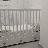 Lettino da neonato/bambino con materasso 120x60