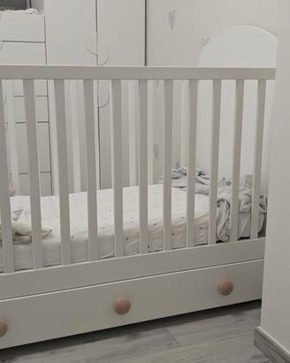 Lettino da neonato/bambino con materasso 120x60