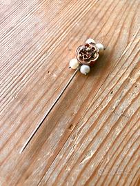 Elegante Spilla/Spillone Vintage Anni '50 oro rosa