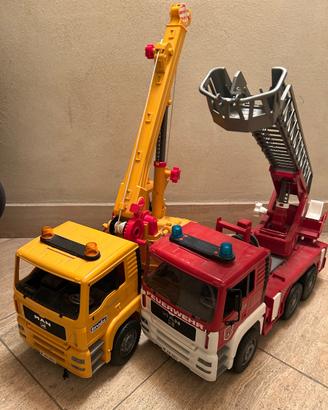 due grandi camion BRUDER MAN
