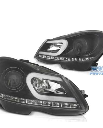 FARI MERCEDES W204 11-14 LUCE DIURNA A LED A TUBO 