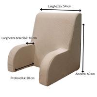 Schienale ortopedico con tessuto lavabile