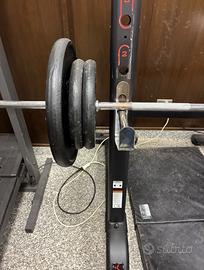Palestra in blocco: 263 kg pesi, rack, bilanciere