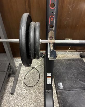 Palestra in blocco: 263 kg pesi, rack, bilanciere