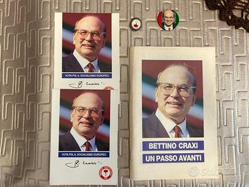 Bettino Craxi Un passo avanti libro + cartolina