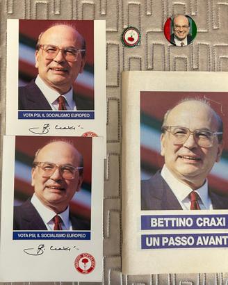 Bettino Craxi Un passo avanti libro + cartolina