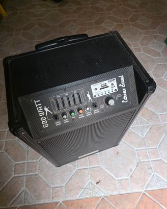 cassa audio trolley 600w extreme sound