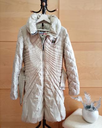 piumino lungo tg XL bleuer,beige 