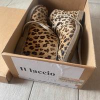 Scarpe clark il laccio cavallino leopardato 37