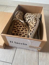 Scarpe clark il laccio cavallino leopardato 37
