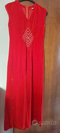 Vestito lungo velluto cerimonia vintage tg 44
