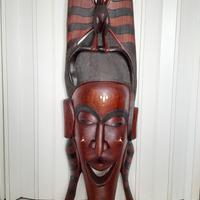 Grande Maschera Africana - Legno Massiccio – Rara!
