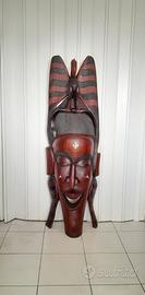 Grande Maschera Africana - Legno Massiccio – Rara!