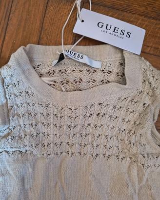 Maglione Guess XS spalle scoperte traforato NUOVO