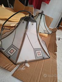 coppia lampadari stile Tiffany
