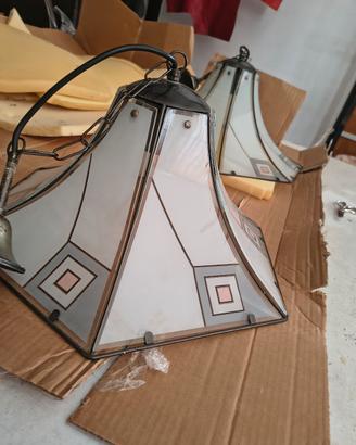 coppia lampadari stile Tiffany