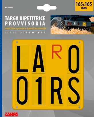 Targa ripetitrice provvisoria