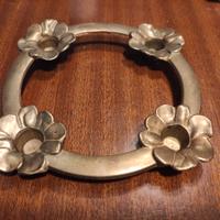 Porta candele  corona dell' avvento in ottone