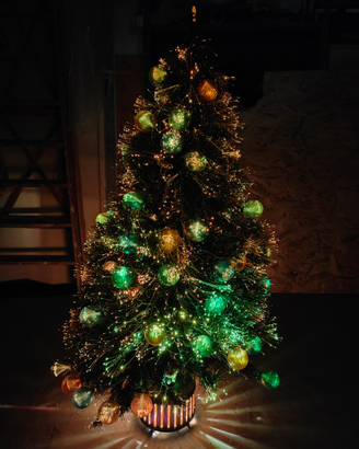 Albero di Natale a fibre ottiche