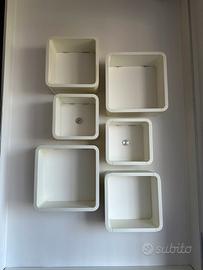 Set di 6 cubi pensili - libreria