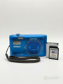 Fotocamera digitale Nikon Coolpix S3600 Blu 20 MP