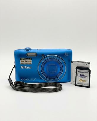 Fotocamera digitale Nikon Coolpix S3600 Blu 20 MP