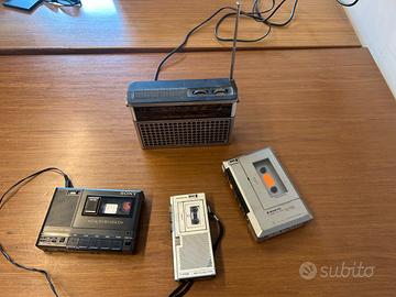 Radio e registratori Vintage Sony Sanyo Hitachi