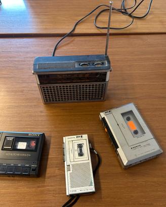 Radio e registratori Vintage Sony Sanyo Hitachi