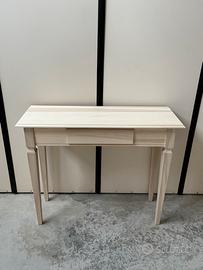 Mobile consolle tavolino ingresso in legno grezzo