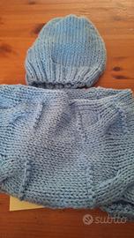 sciarpa a collare e berretto fatti a mano