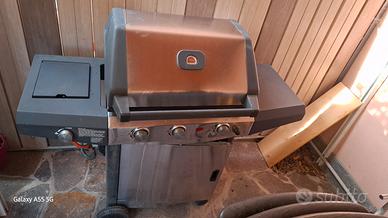 barbecue con fuoco e modalità forno