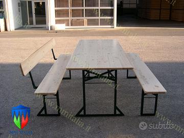 20 Set Panche e Tavoli Pieghevoli  160 x 60  cm.