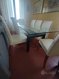 Tavolo Le Corbusier LC6 in cristallo 