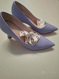 Scarpa donna con tacco 5/7cm lilla nr.35