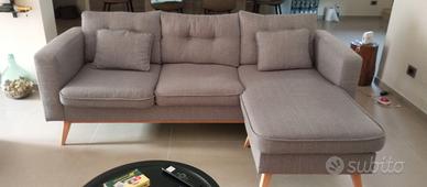 DIVANO ANGOLARE 4 posti grigio 198 x 160.