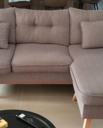 DIVANO ANGOLARE 4 posti grigio 198 x 160.