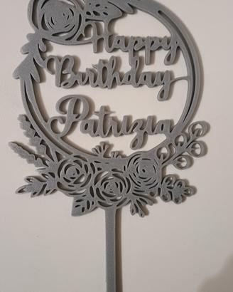 cake Topper Happy birthday Patrizia 